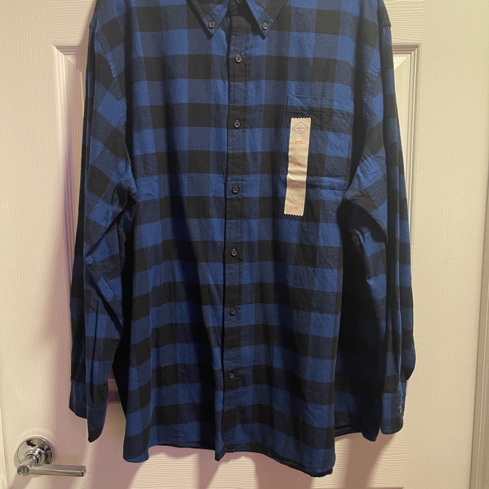 St. John’s Bay Big & Tall Men’s Super Soft Long Sleeve Flannel Shirt 2XL - Picture 8 of 11